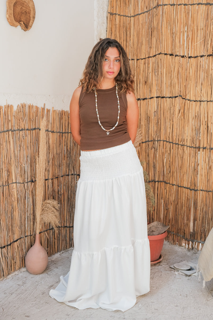 White skirt