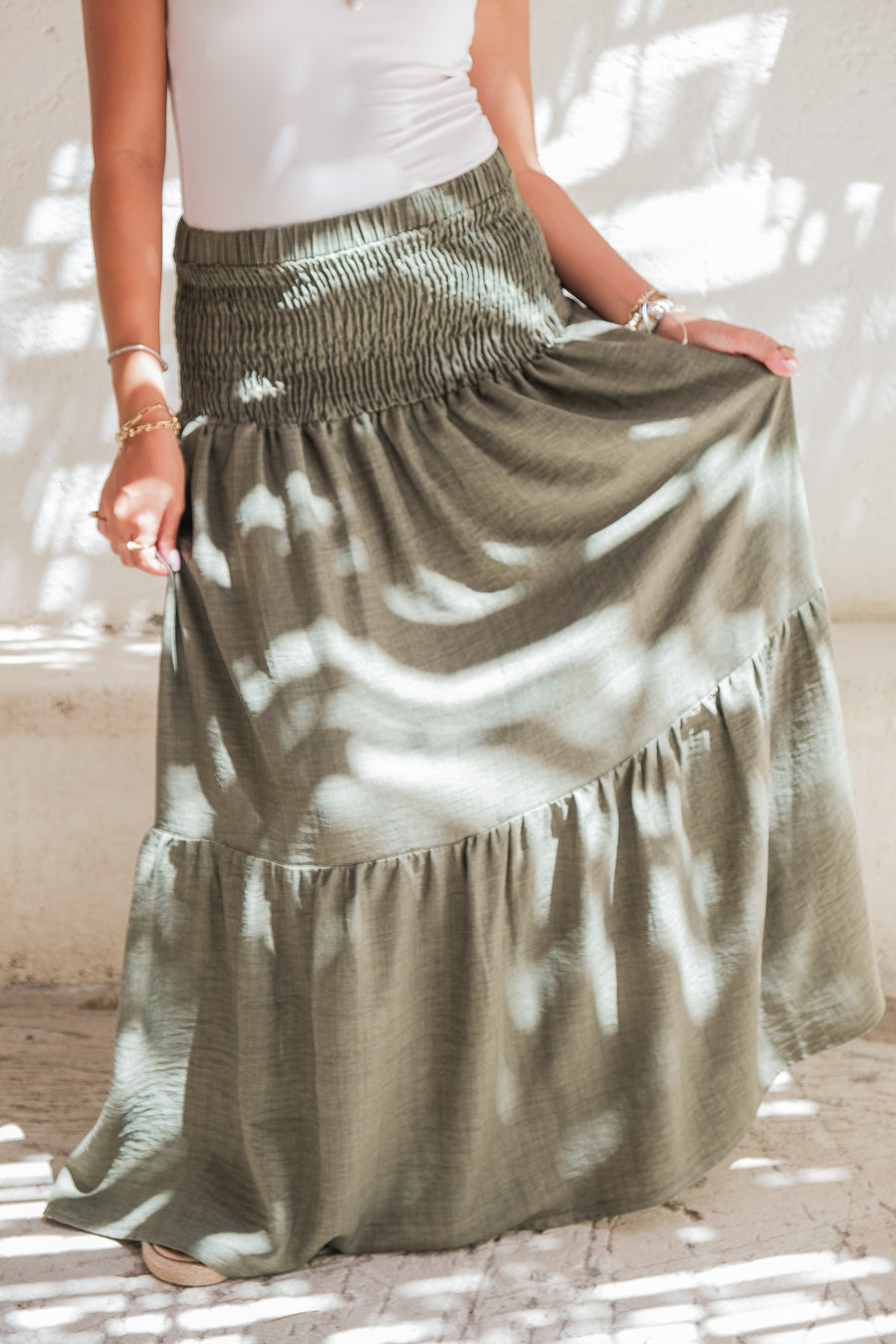 Olive skirt
