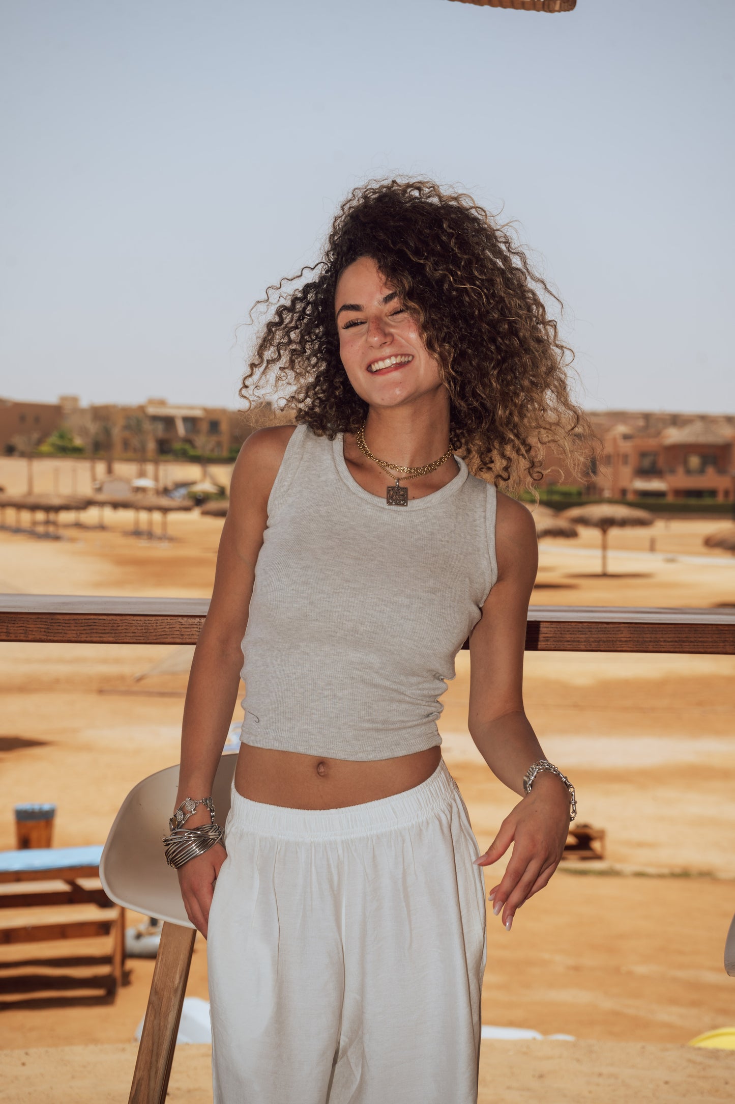 Nejma top in Grey