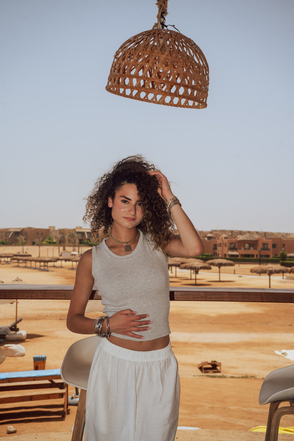 Nejma top in Grey